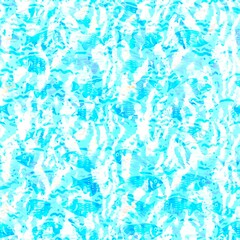 Batik fish tie dye wash background. Mottled underwater swimming fishes for beach swimwear. Fun summer trendy beach fashion print. Digital fluid watercolor effect. High resolution seamless pattern.