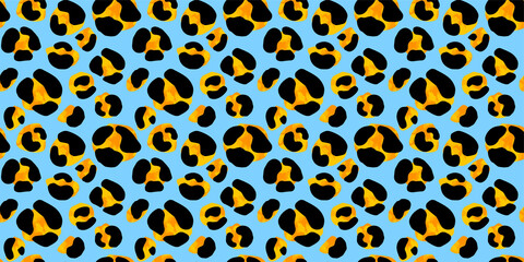 Seamless abstract wild exotic animal print.Leopard, zebra,gepard, tiger striped pattern. Hand drawn trendy repeating watercolor blotted background texture.
