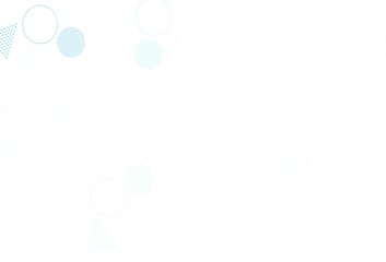 Light BLUE vector texture with triangular style with circles.