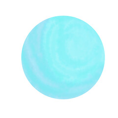 水彩で描いたかわいい天王星