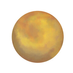水彩で描いたかわいい金星