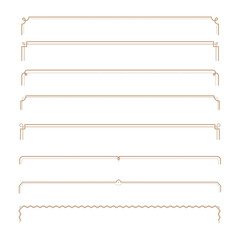 Set of vintage frames. Vector elements isolated on white backgrounds. EPS10.	