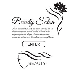 Beautiful woman vector logo template for hair salon, beauty salon, cosmetic procedures, spa center. vector logo template for hair salon