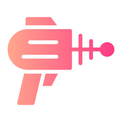 Space gun gradient icon