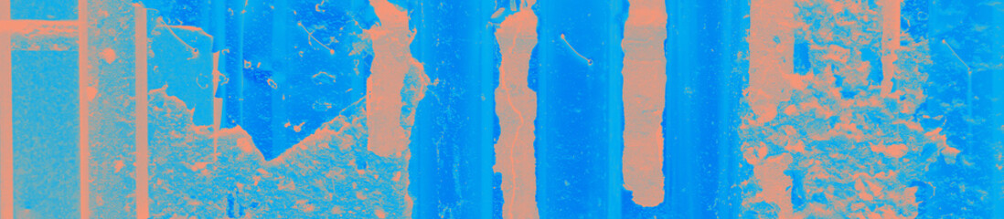 Fototapeta na wymiar abstract coral and blue color texture background with copy space for design