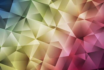 Obraz premium Light Green, Red vector abstract polygonal background.