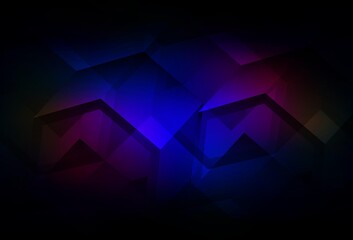 Fototapeta premium Dark Blue, Red vector background with hexagons.