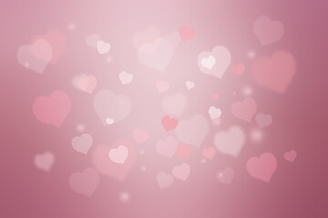 pink and rose gold abstract heart shape background for valentine and Christmas.