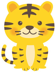 かわいいトラのキャラクター