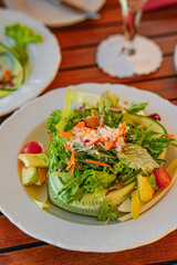 salad with chicken and vegetables