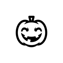 Pumpkin icon with cute face