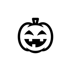 Pumpkin icon with cute face