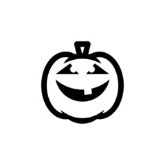 Pumpkin icon with cute face