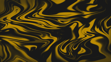 Trendy abstract colorful yellow liquid background. Stylish marble wave texture illustration. Yellow abstract background