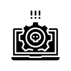 antivirus software glyph icon vector. antivirus software sign. isolated contour symbol black illustration