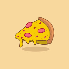 illustration vector of pizza 