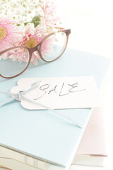 hand written SALE tag for bargain sale image