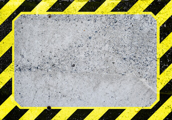 危険のサイン、コンクリートに描かれたトラ縞