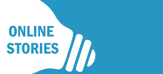 Online Stories in lamp background illustration