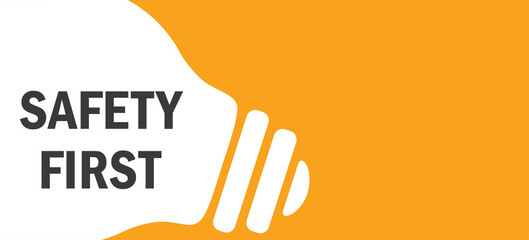 Safety first in lamp background illustration