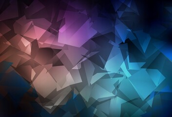 Obraz premium Dark Blue, Red vector low poly layout.