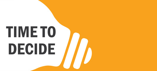 Time to Decide in lamp background illustration