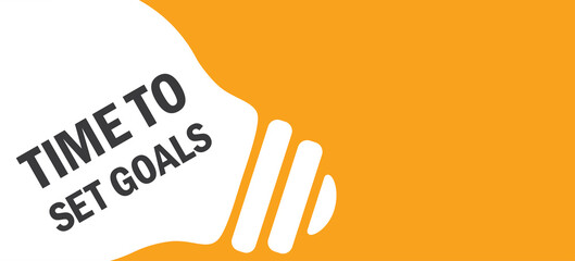 Time To Set Goals in lamp background illustration