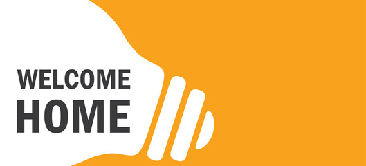 welcome home in lamp background illustration