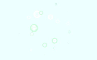 Fototapeta na wymiar Light Green vector backdrop with dots.