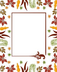 Vector Illustration Pack Of Flat Autumn Card Suitable for Use Card, Cover, Frame etc