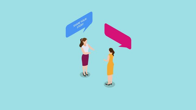 Two young woman sharing their story each other