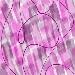 purple lines on chaotic watercolor brush strokes in neutral warm pink fuchsia color palette, abstract background design