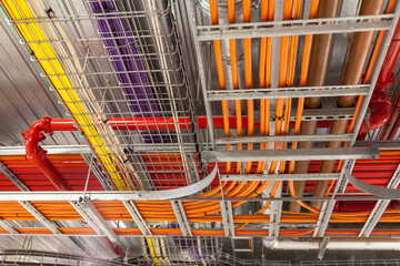 Comminications and control wires and cabling for large building control