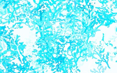 Light Green vector elegant wallpaper with leaves, branches.