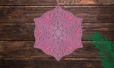 3d layered  multilayer mandala, Abstract, Pattern, Design, Art, Flower,...