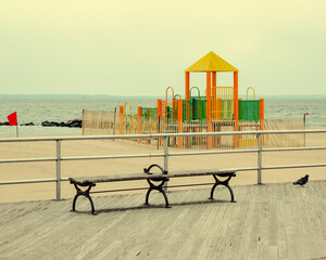 bench on the beach