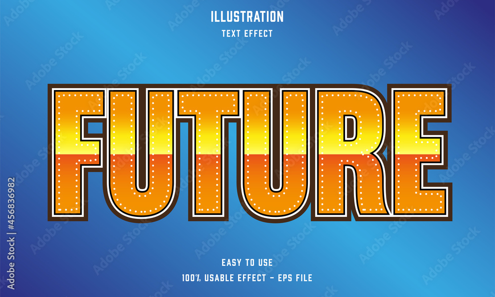 Fototapete future editable text effect template with abstract style use for business brand and company logo