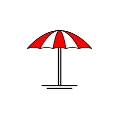 Fototapeta na wymiar Umbrella beach icon design template illustration isolated