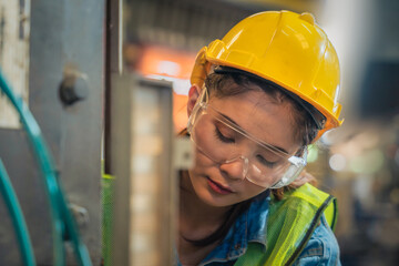 factory worker working in factory workshop