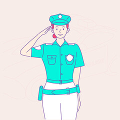 professional female police officer