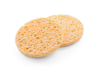 Sponges for makeup cleaning on white background