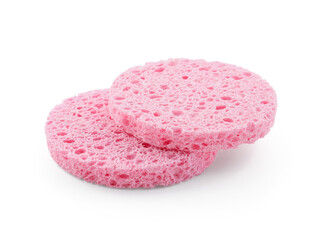 Sponges for makeup cleaning on white background