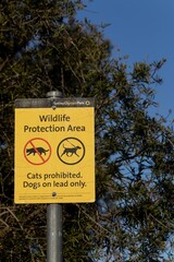 Sydney NSW Australia 09142021. Wild life protection warning sign