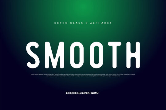 Elegant rounded alphabet letter font. Typography classic display retro vintage fonts