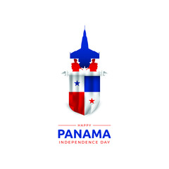 3 november panama independence day background vector image