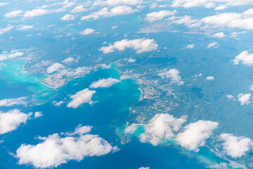 飛行機から見た沖縄