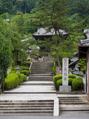 【奈良県】長谷寺の仁王門と参道の階段