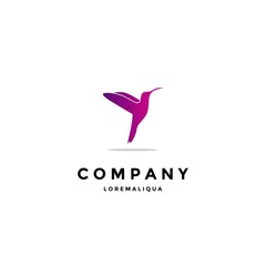 Obraz premium Bird logo design modern concept in gradient style