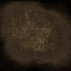 Abstract dark brown and black dirty and scratchy leather textured surface background 