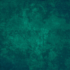 Abstract blue green solid grunge textured background with space